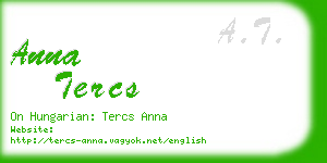 anna tercs business card